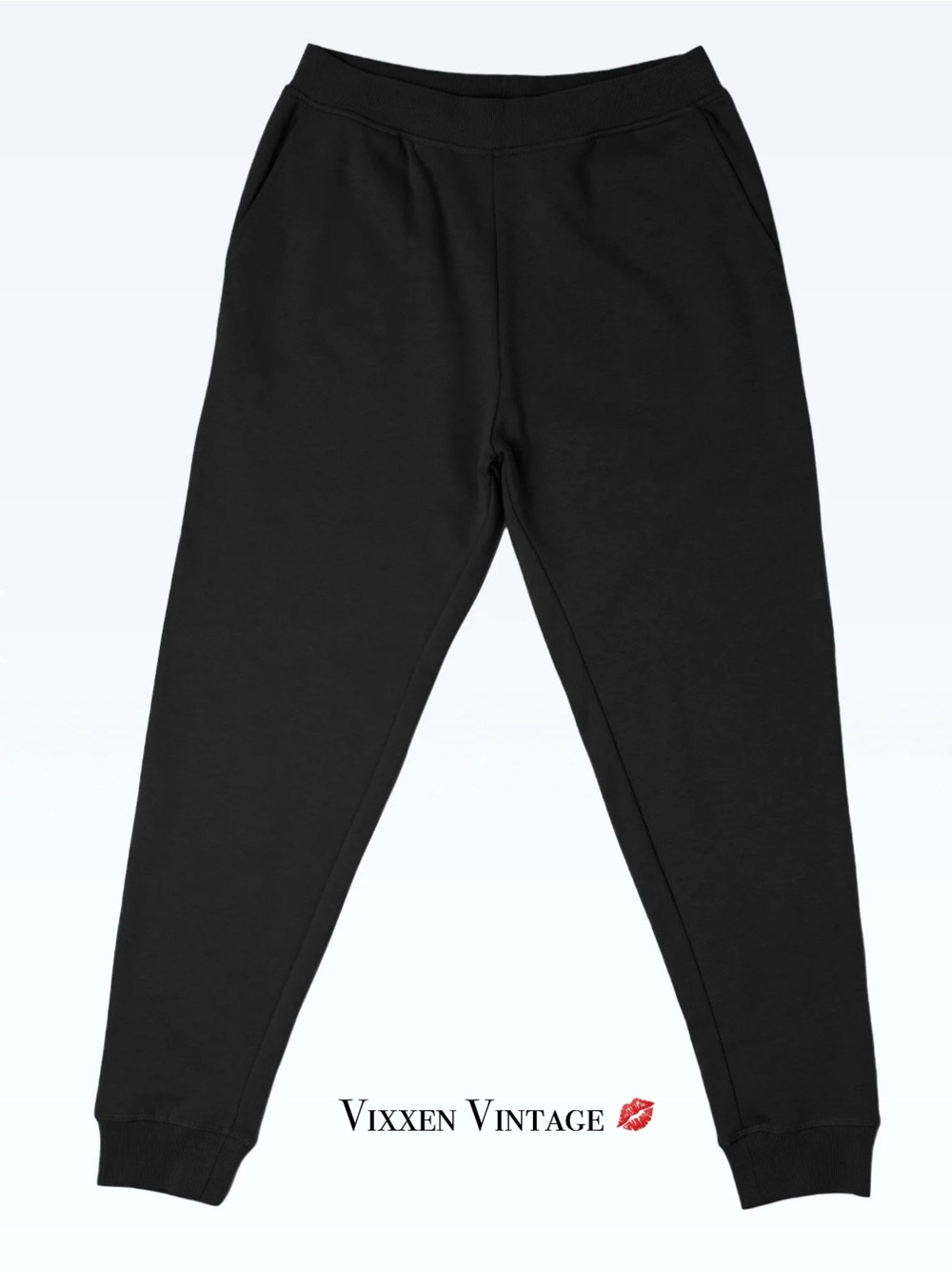COCOBURRY UNISEX FLEECE JOGGERS IN BLACK